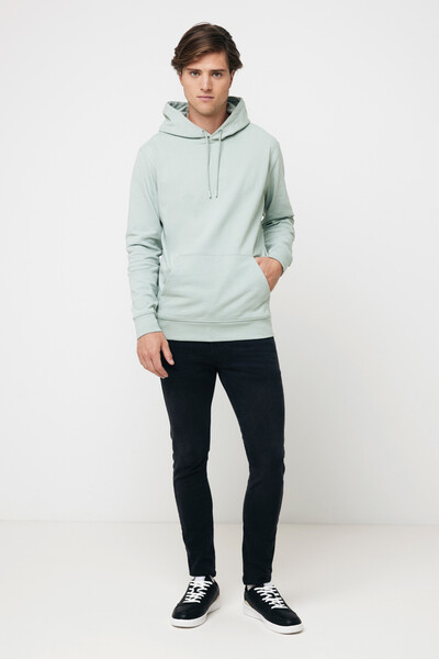 Mikina s kapucí Iqoniq Jasper z recykl. bavlny - Iceberg Green / XXL