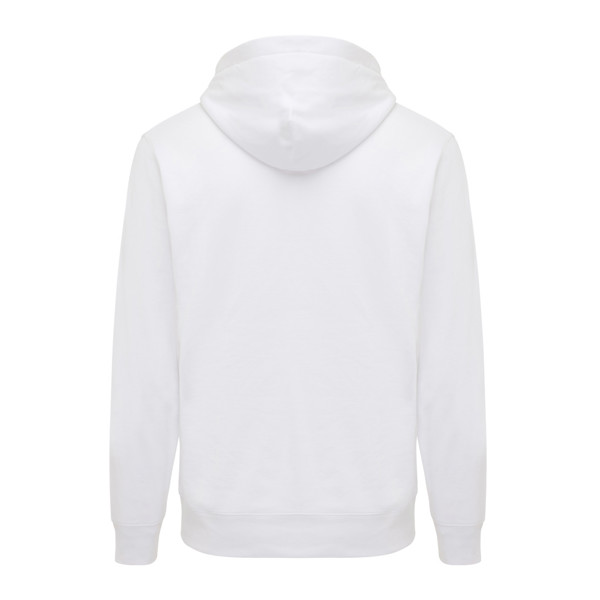 Mikina s kapucí a bočními kapsami Iqoniq Yengo z rec. bavlny - Recycled White / XXXL