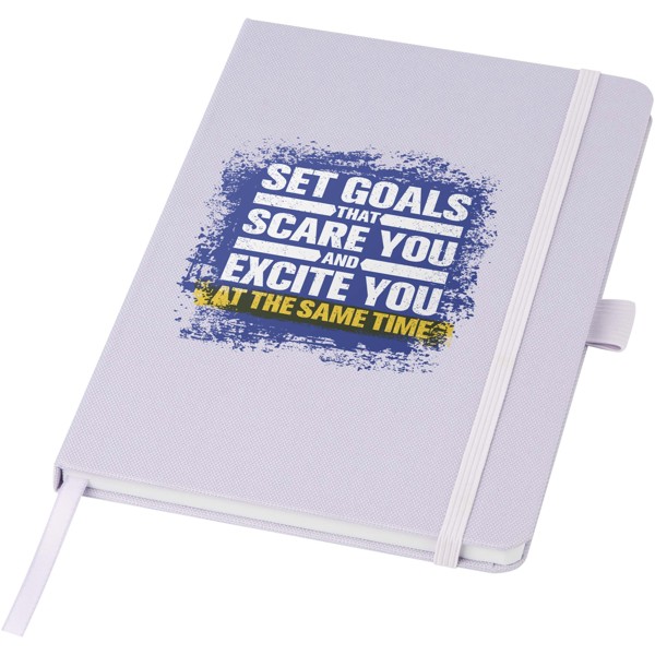 Caderno A5 de papel reciclado com capa RPET "Honua" - Lilás