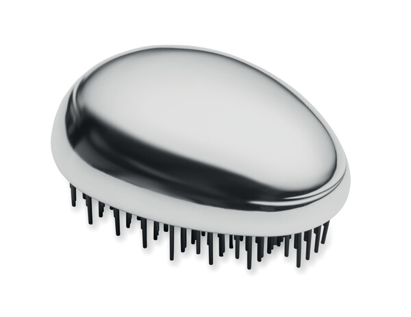 Anti-tangle hairbrush - Shiny Silver