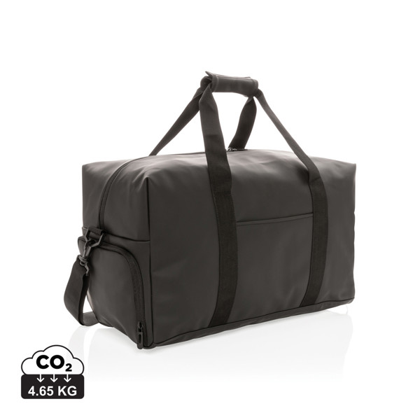 Smooth PU weekend duffle - Black