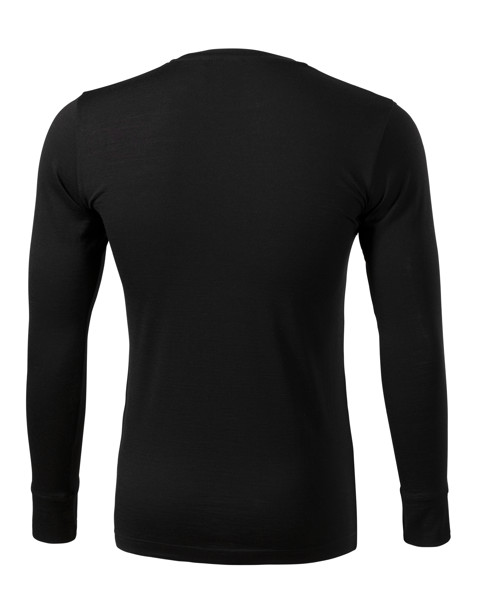 Tričko Pánske Malfini Premium® Merino Rise Ls - Čierna / L