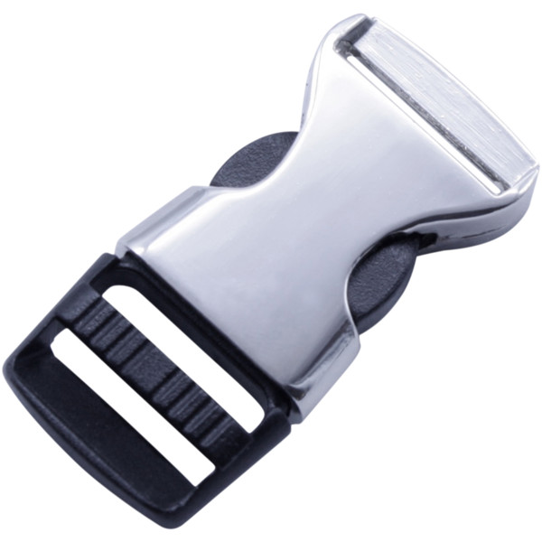 Metal and plastic release buckle - Solid Black