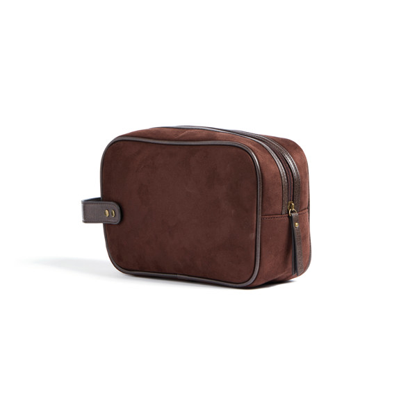 Vinga Hunton washbag polyester, 260x180x100 mm - Brown