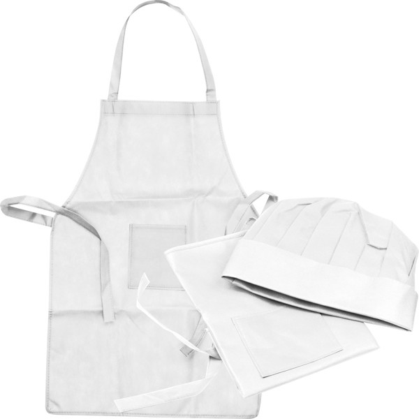 GINEVRA Non-woven gyerek szakács szett 80g - White