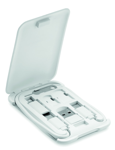 Cavo 3 in 1 con porta telefono Yapo+ - Bianco
