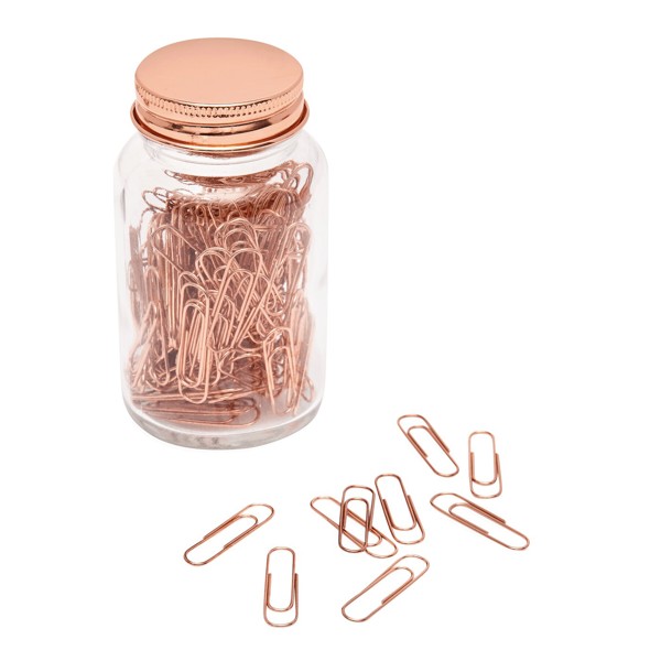 Copper Clip Paper Clips In A Jar