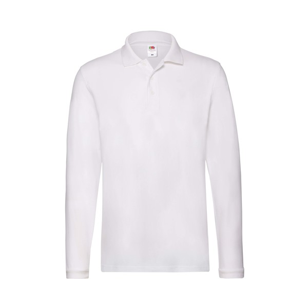 Polo Adulto Premium Long Sleeve - Blanco / M