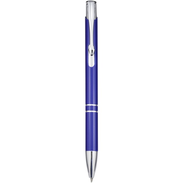 Stylo bille rétractable en aluminium Moneta (encre bleue) - Bleu royal