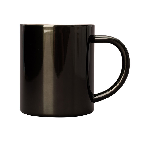 240 ml Stalwart stainless steel mug - Black