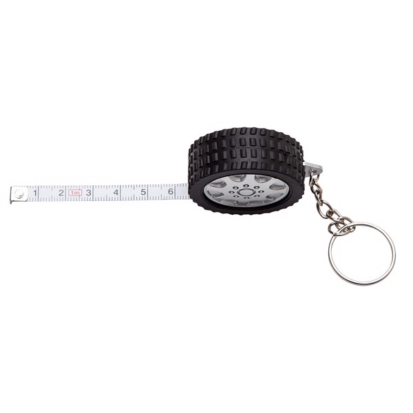 Keyring with 1 m tape measure