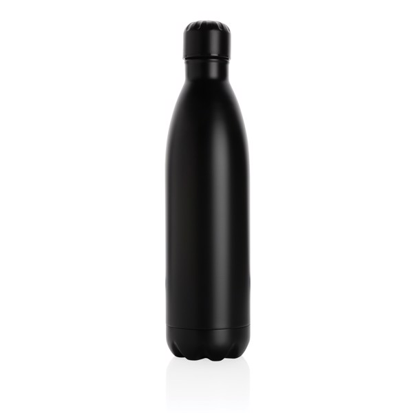 Solid colour vacuum stainless steel bottle 750ml - Black