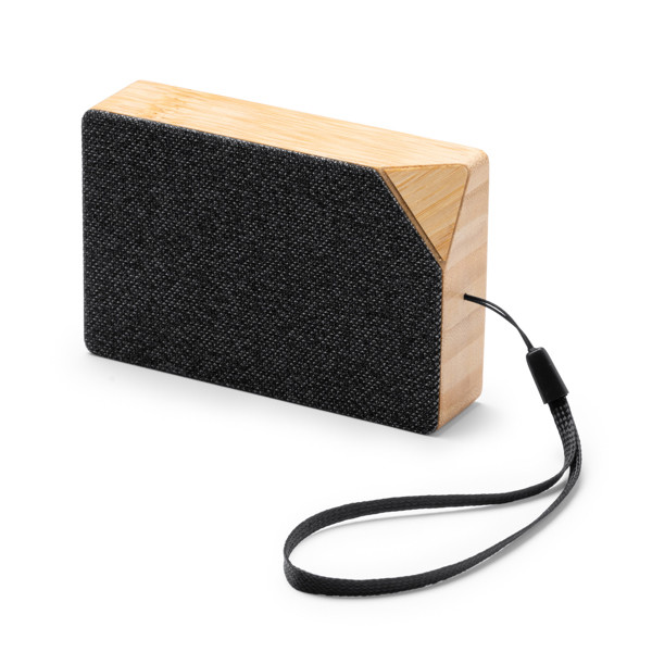 Personalised Bluetooth speaker bamboo and RPET 3W with solar charging