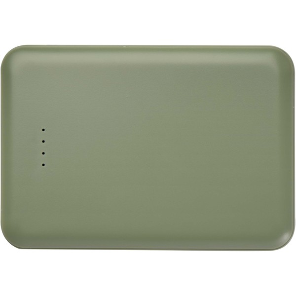 Power bank da 5000 mAh di Tipo C in plastica riciclata Asama - Verde melange