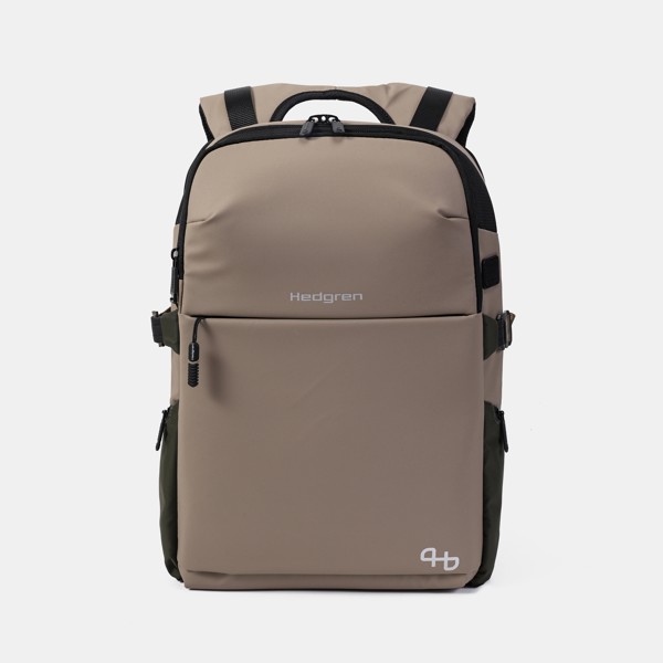 RAIL | 3 compartment Backpack 15.6" + rain cover + RFID - Hedgren - Vintage Beige ECO /