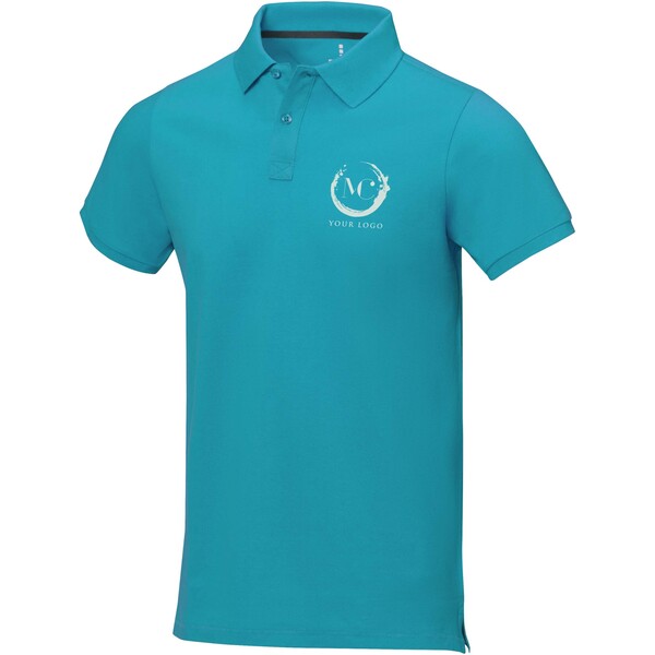 Polo de manga curta para homem de 200 g/m² Calgary - Azul água / XXL