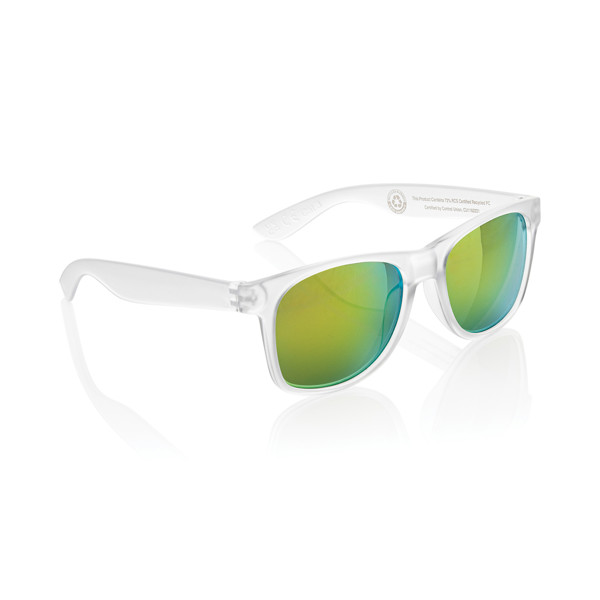 Gleam RCS recycled PC mirror lens sunglasses - White