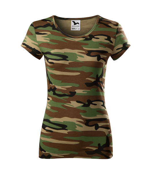 Tričko Dámské Malfini® Camo Pure - Camouflage Brown / L