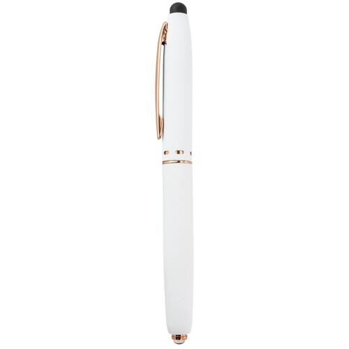 STYLO MÉDICAL ROLLER AVEC LAMPE TORCHE PIERRE DELONE “ENT” - Blanc