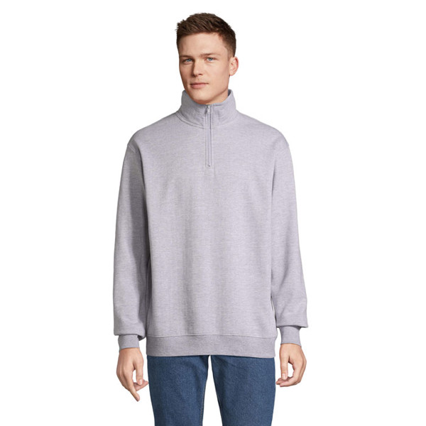 CONRAD Sweat Zip Collar - Grey Melange / XL