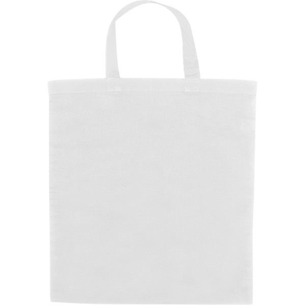 MARSHALL Sacoșă din bumbac cu mânere scurte, 140 g/m² - White