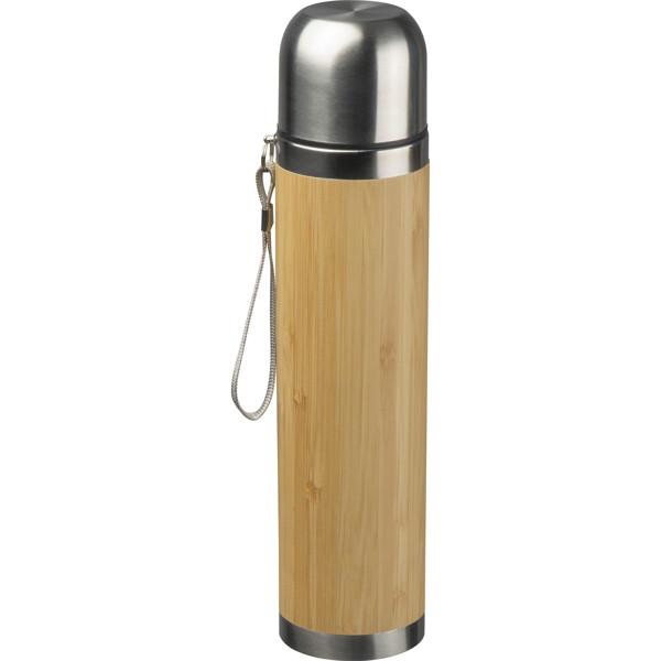 TIFFANY Termoska s bambusovým povrchom 450 ml - Beige