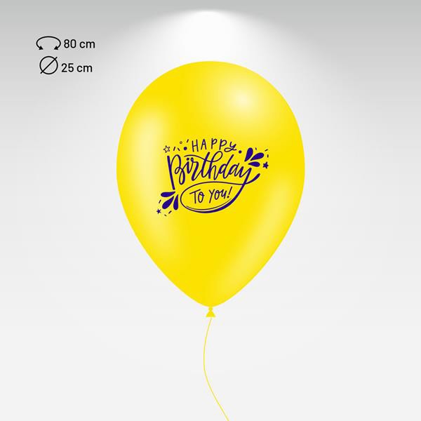 Balão Hg80i Personalizado, 1 Face 1 Cor - Branco