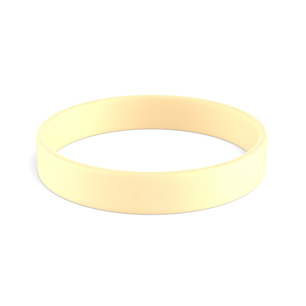Silikonové náramky na míru (12mm width) - Krémově béžová / 20x1.2x0.2cm