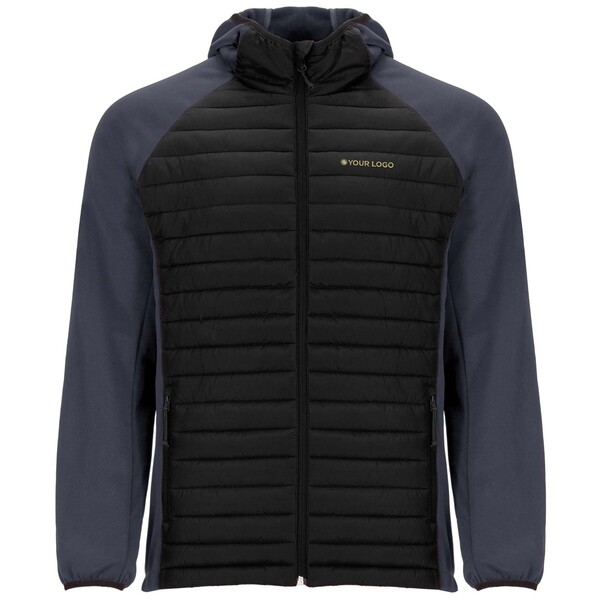 Giacca termica ibrida unisex Minsk - Nero / Piombo / S