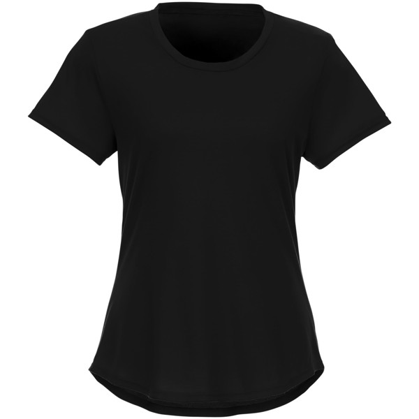 Camiseta de manga corta de material reciclado GRS para mujer "Jade" - Negro intenso / M