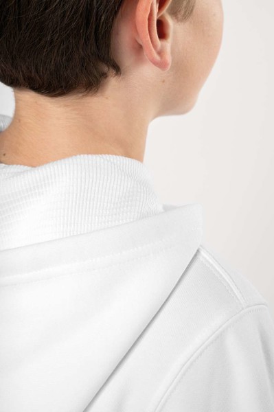 Kids Full Zip Hooded Sweatshirt - White / 10/12