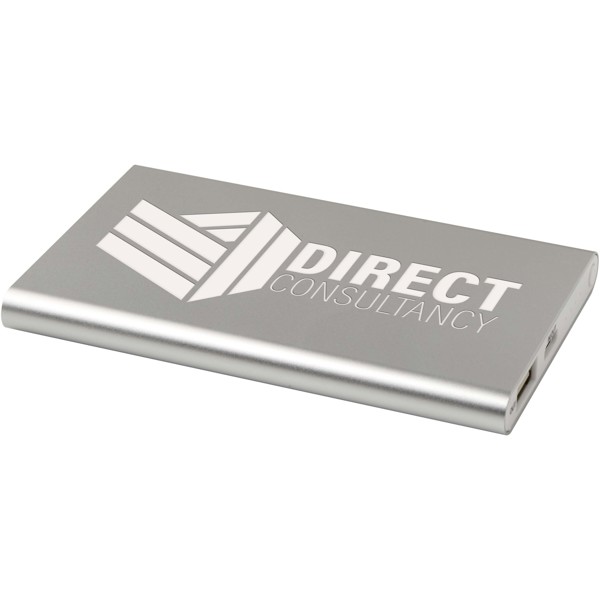 Pep 4000 mAh Type-C Powerbank aus recyceltem Aluminium - silber