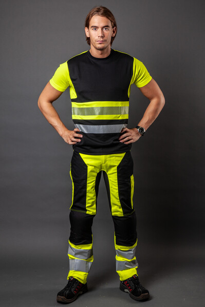 6513 PANTS HV Yellow/black C52