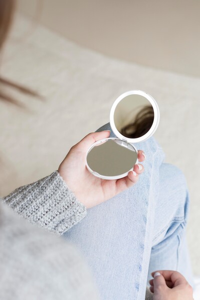 Pocket mirror Mirlo | Recycled - white