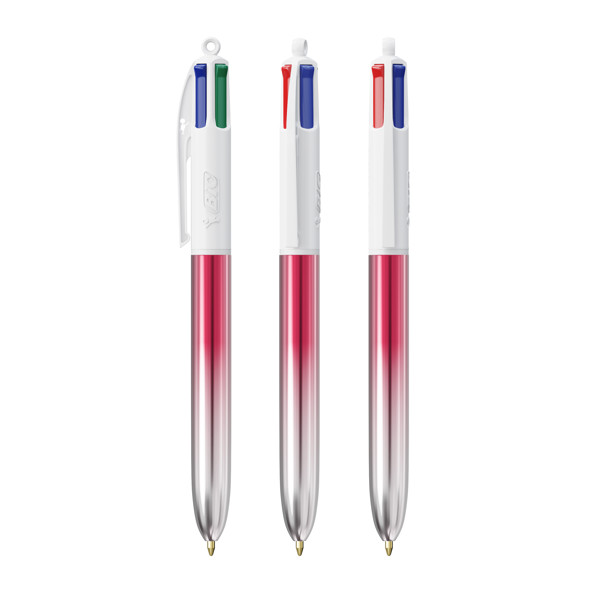 BIC® 4 Couleurs® Bicolor - Rose/Argent