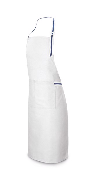 GINGER. Apron in cotton and polyester - White