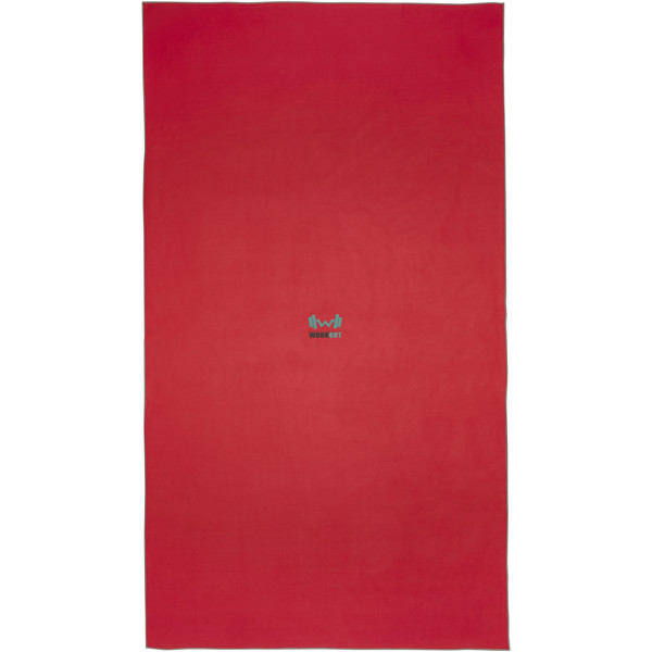 Serviette Pieter certifiée GRS ultra-légère et à séchage rapide 100 x 180 cm - Rouge