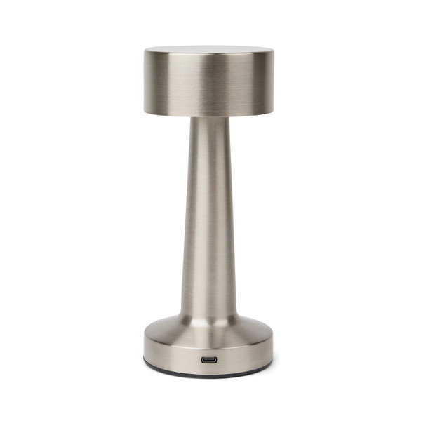Vinga Maris table lamp, recycled ABS, USB-C - Silver Grey