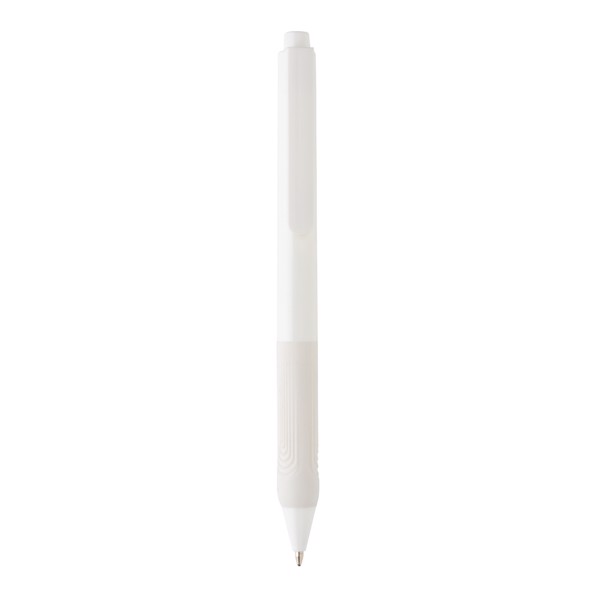 X9 solid pen with silicone grip - White