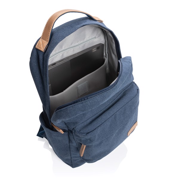 Sac à dos Impact AWARE™ en toile 16oz recyclé - Bleu