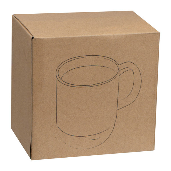 Ceramic Mug with Cork Base Gistel 350 ml - White