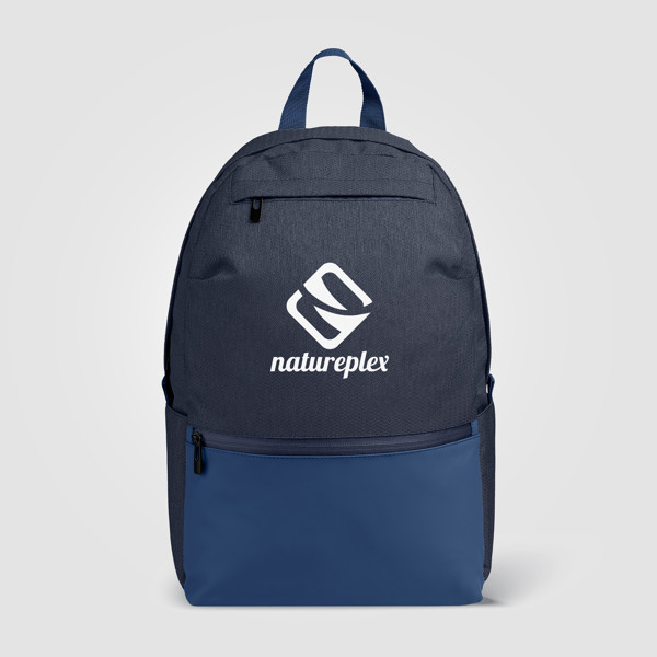 City Pack rPET Commuter Laptop Backpack – 17L - Navy Blue / Heat transfer
