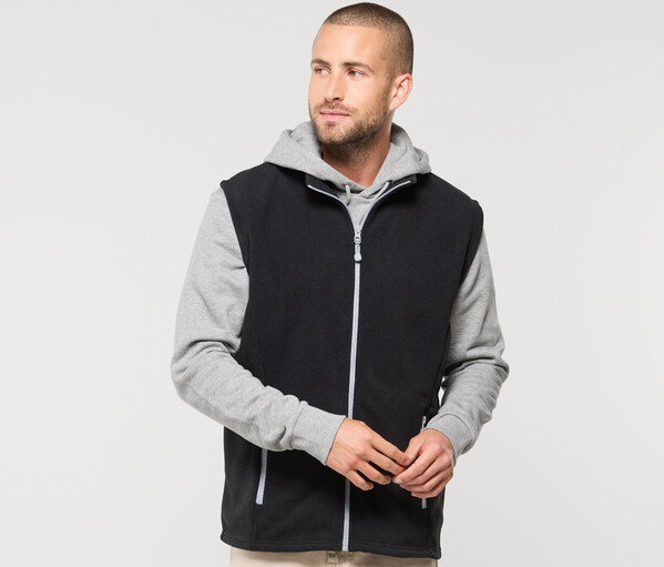 Bodywarmer polaire contrasté - GREY / 4XL