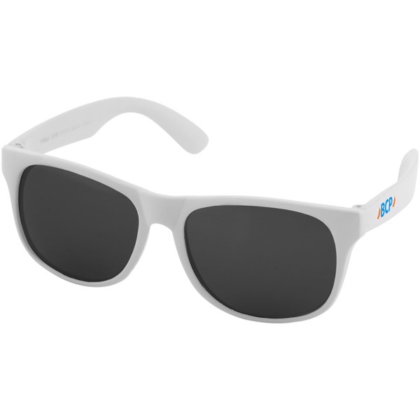 Jednobarevné sluneční brýle Retro - Bílá