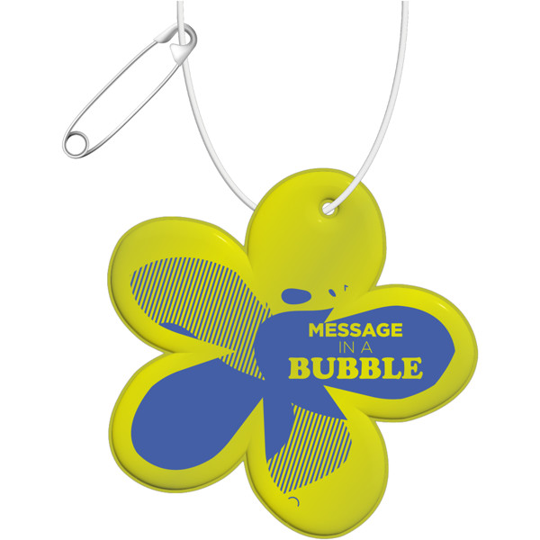 Pendente refletor de TPU com flores RFX™ - Amarelo neón