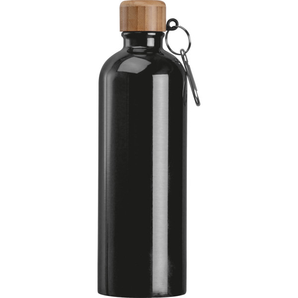 RUTH Nerezová fľaša s karabínou, 750 ml - Black
