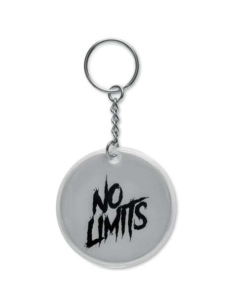 Reflective safety keychain (CE EN17353) - Silver (EN17353)