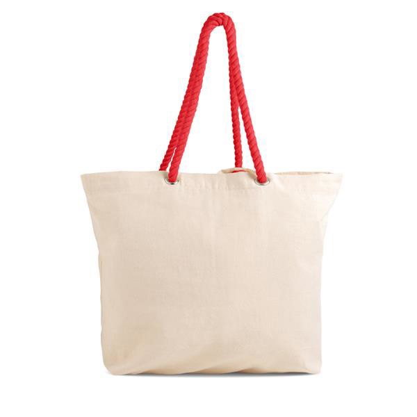 Saco de Lona com Alças de Cordão - Vermelho 