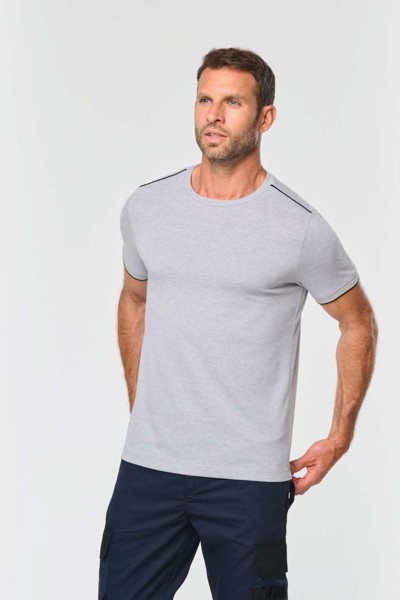 Men's Short-Sleeved Daytoday T-Shirt - Navy / Silver / L