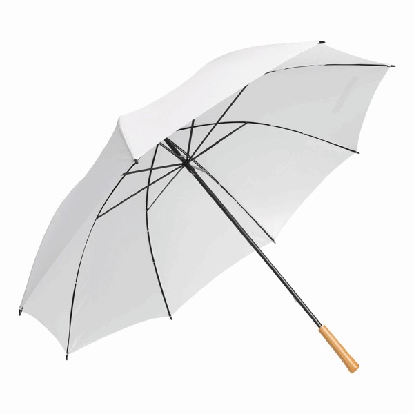 Golf Umbrella Raindrops - White